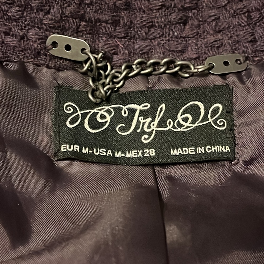 Zara TRF Purple Tweed Jacket - Picture 4 of 12